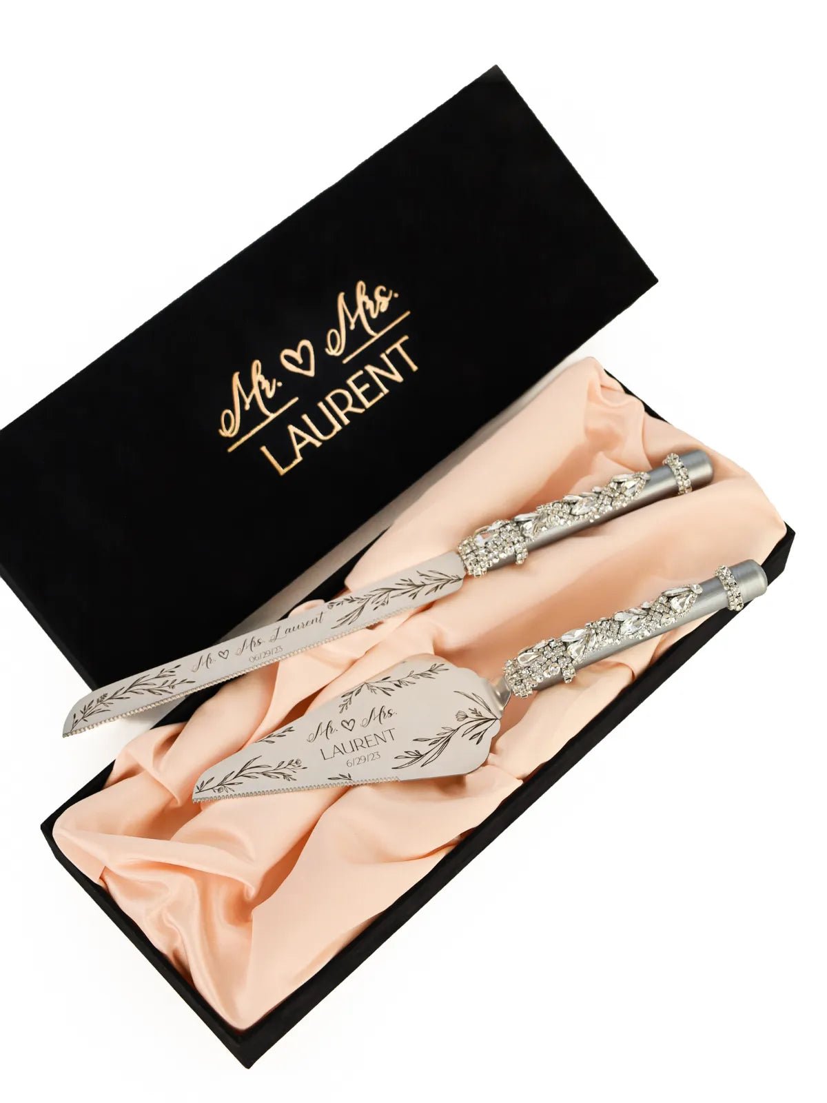Velvet Gift Box For Flutes &amp; Cake Set - ELENA HONCH