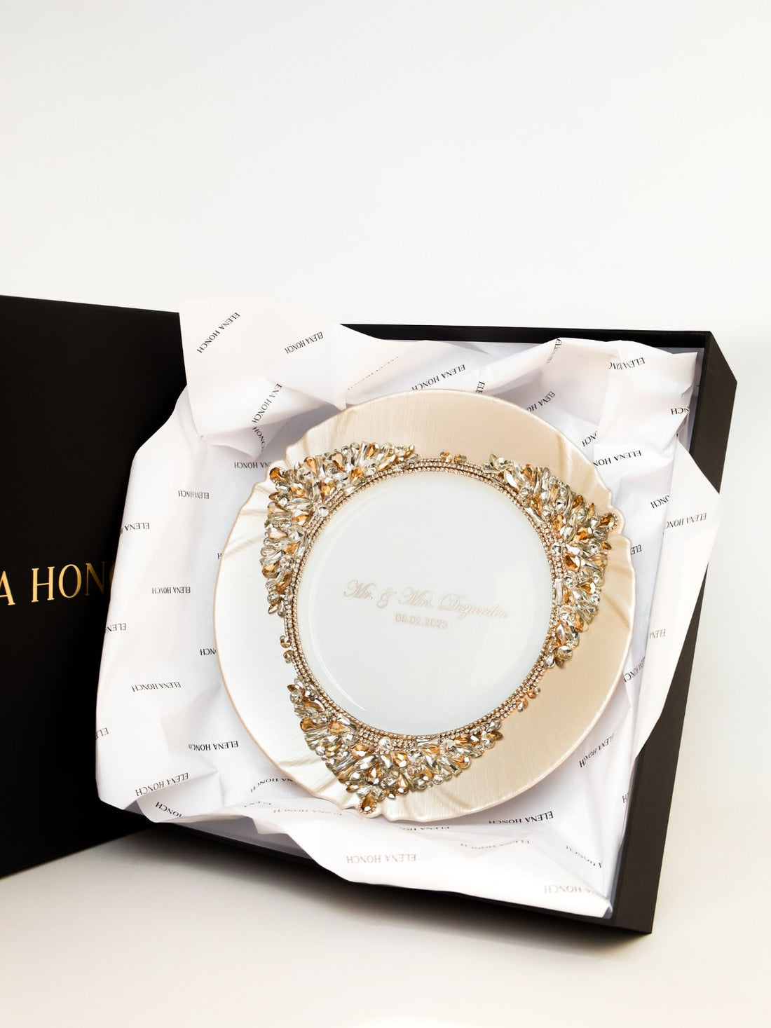 Velvet Gift Box For Plate and Forks - ELENA HONCH