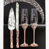 Wedding Flutes Ruta with Cake Set in Rose & Gold - ELENA HONCH