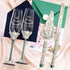 Wedding Flutes & Set for Cake in Emerald color - ELENA HONCH