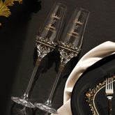 Wedding Glasses Black & Gold - ELENA HONCH