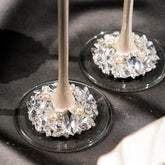 Wedding Glasses & Cake Set Blossom Ivory With Pearls - ELENA HONCH