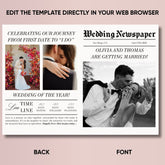 Wedding Newspaper Template - ELENA HONCH