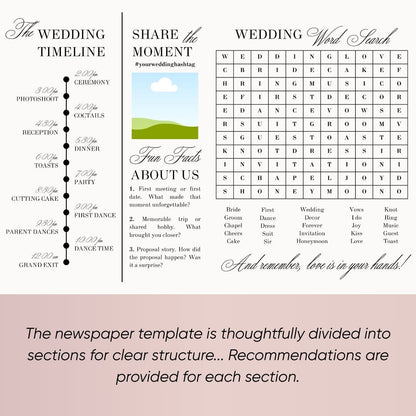 Wedding Newspaper Template - ELENA HONCH
