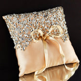 Wedding Pillow For Rings In Champagne - ELENA HONCH