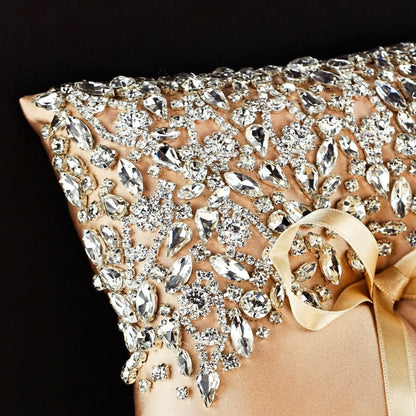 Wedding Pillow For Rings In Champagne - ELENA HONCH
