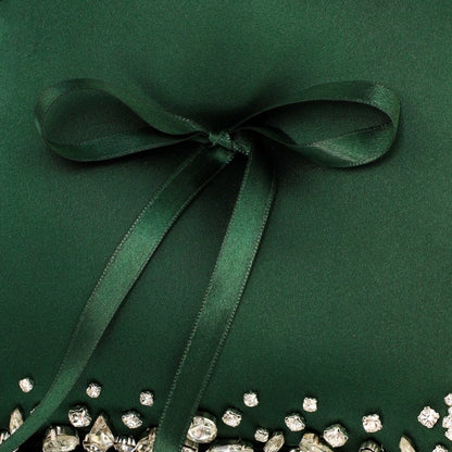 Wedding Pillow For Rings In Emerald - ELENA HONCH