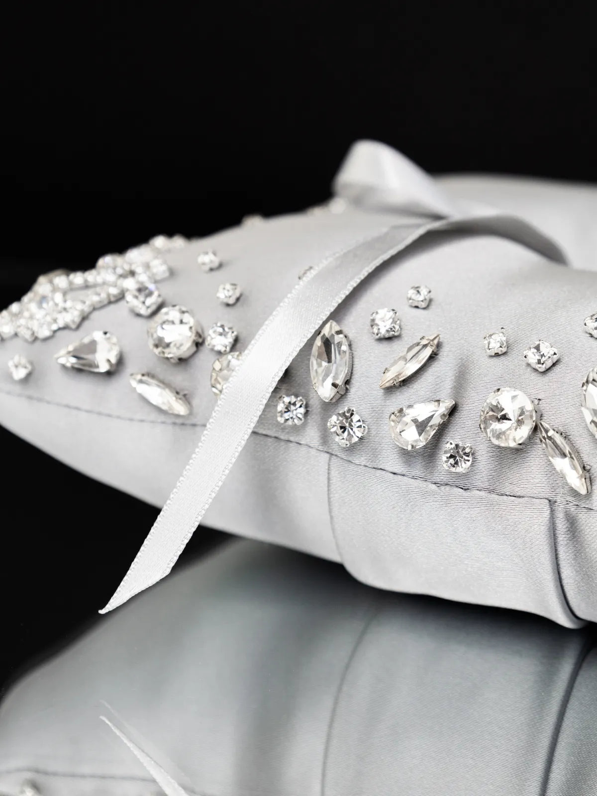 Wedding Pillow For Rings In Silver - ELENA HONCH