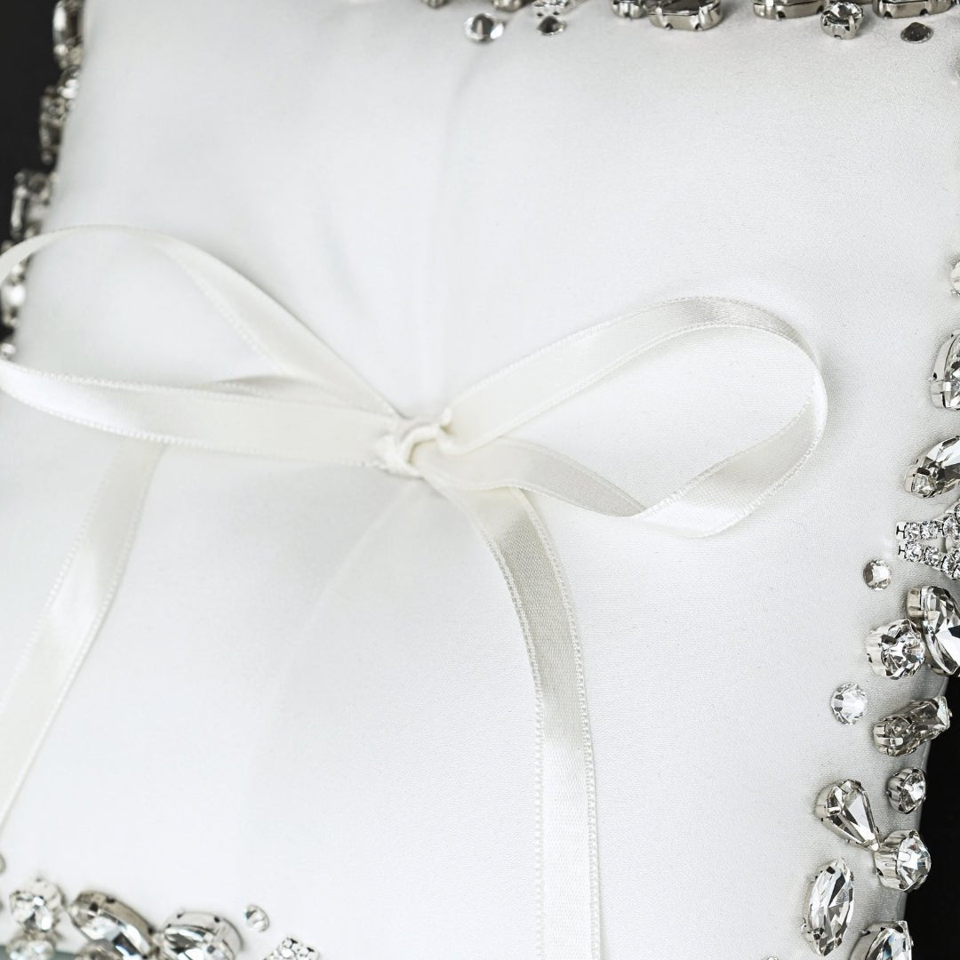 Wedding Pillow For Rings In White - ELENA HONCH