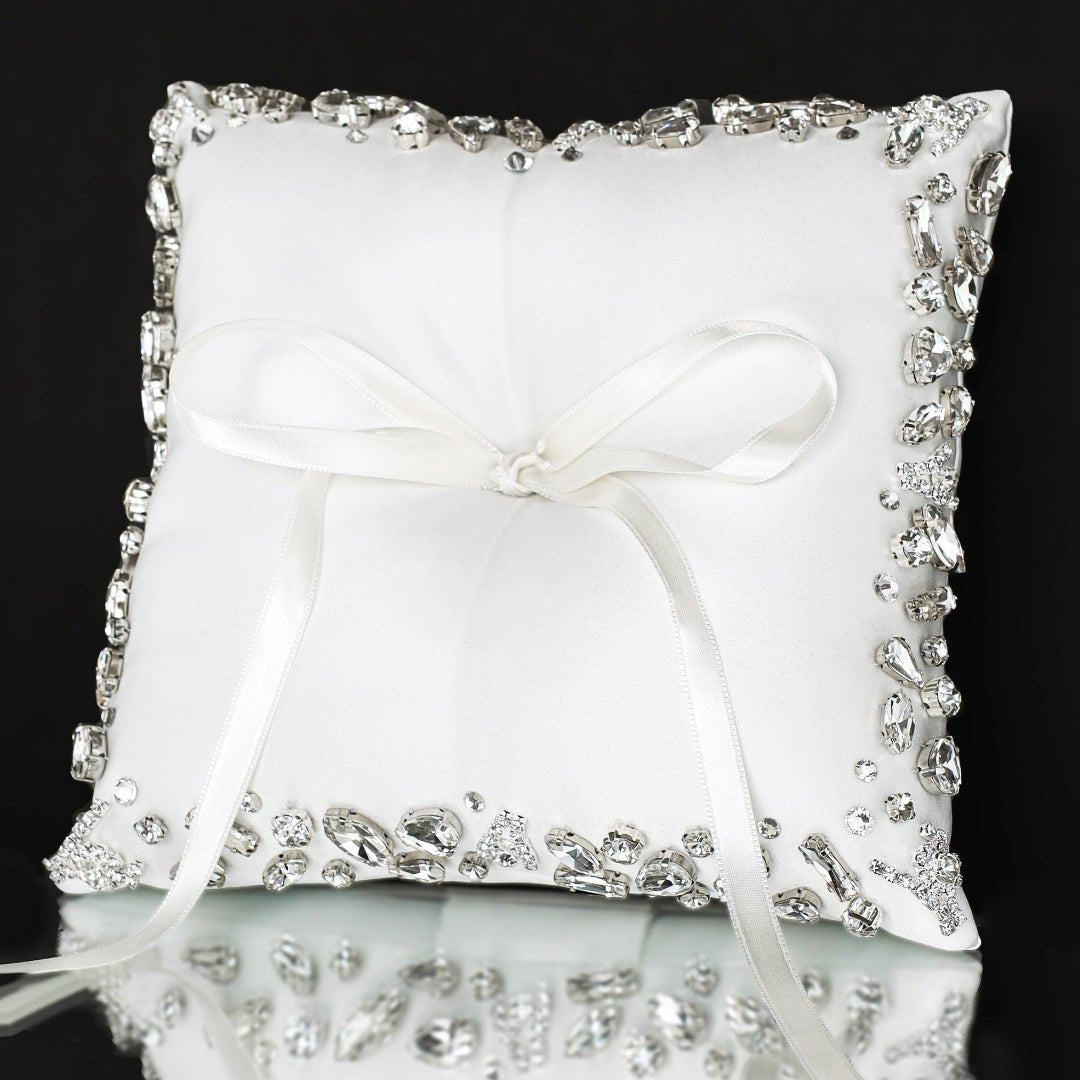 Wedding Pillow For Rings In White - ELENA HONCH