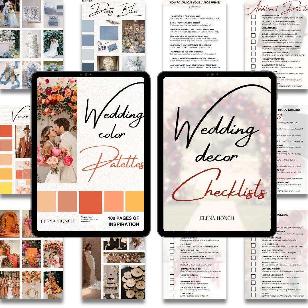 Wedding Styling Bundle: Color Palettes & Decor Checklists - ELENA HONCH