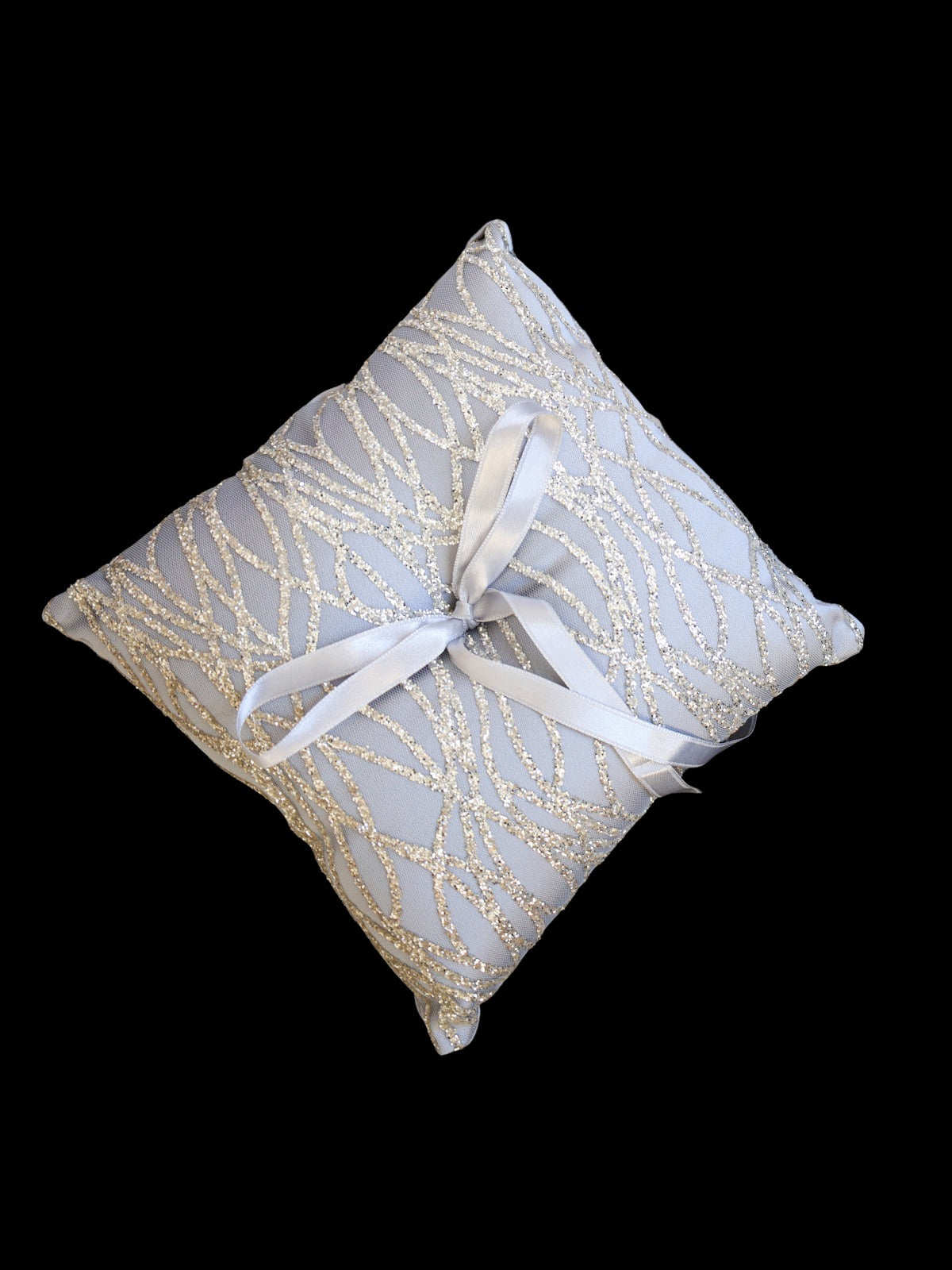 Wedding Pillow For Rings Silver