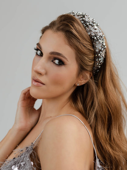 Caroline Silver Headband