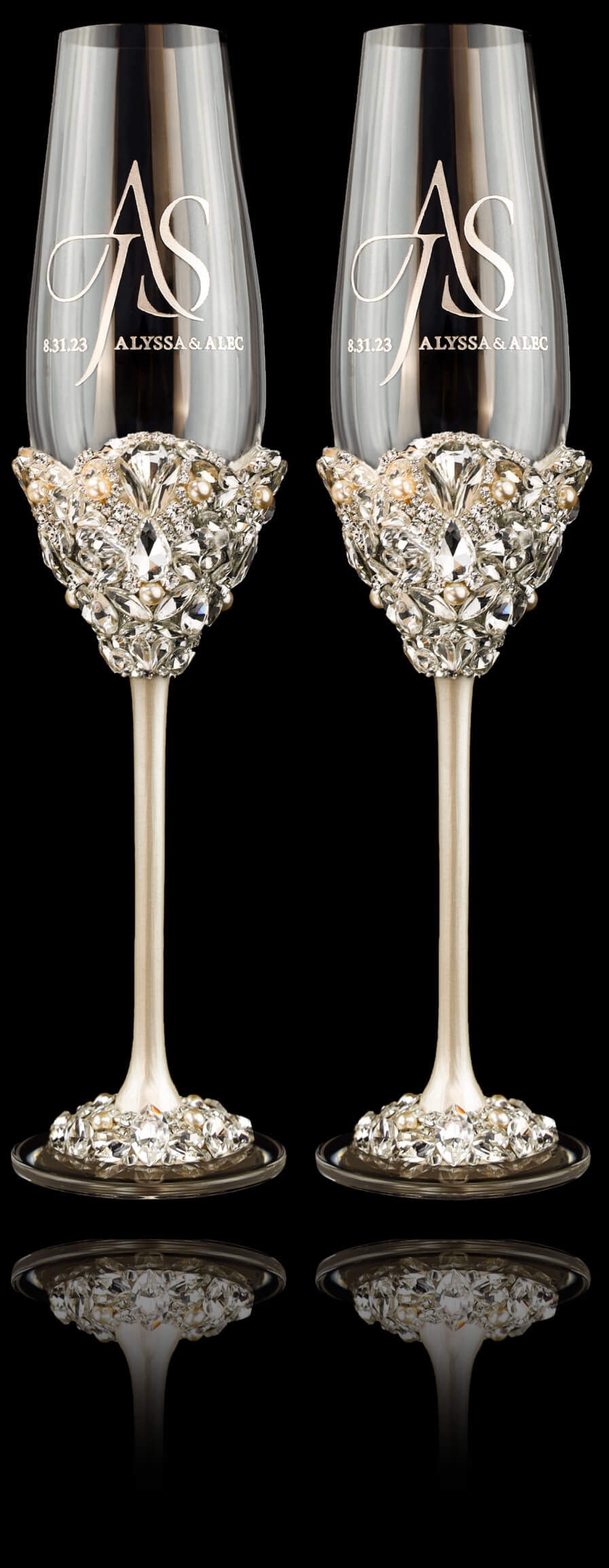 Pearls Flutes White – ELENA HONCH